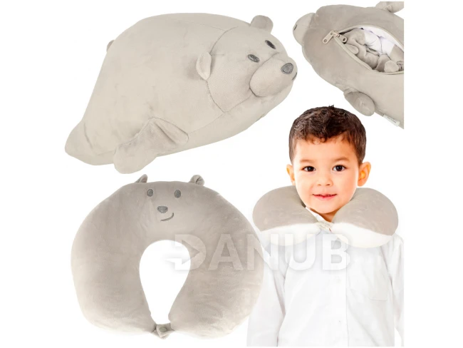 2 az 1-ben utazó nyakpárna - mackó