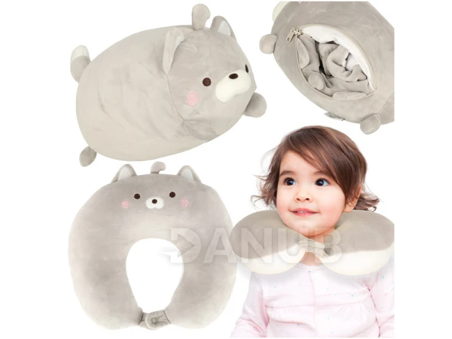 2 az 1-ben utazó nyakpárna - macska