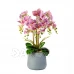 Műnövény dekoráció - orchidea - lila - 83 cm