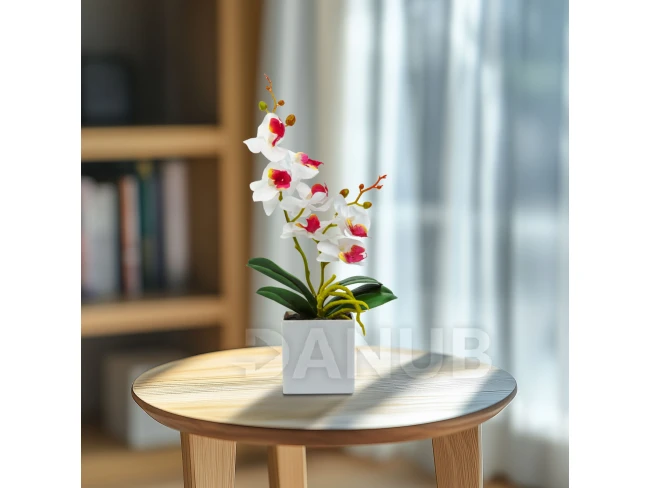 Műnövény dekoráció - orchidea - 3 féle - 37 cm