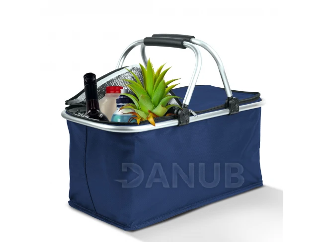 Thermo összecsukható bevásárlókosár - 49 x 28 x 25 cm - 21 L - kék