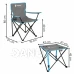 Összecsukható kemping szett: asztal és 2 szék háttámlával