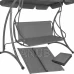 Ülés kerti hintához - 110 x 90 cm - szürke
