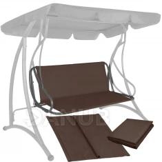 Kerti hintaszék ülés - 160 x 100 cm - barna