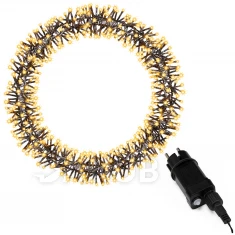 Karácsonyi világító koszorú ajtóra - 40 cm - 300 LED - Meleg fehér