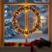 Karácsonyi világító koszorú ajtóra - 40 cm - 300 LED - Meleg fehér