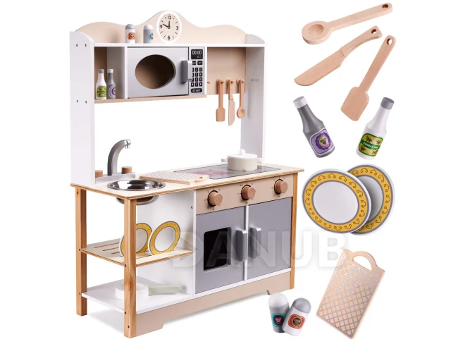 LULILO Gyermek fa konyha MDF KUKETO + tartozékok