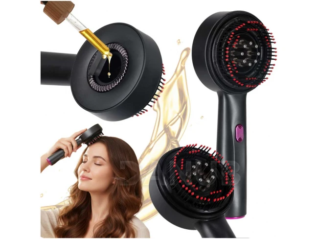 Elektromos fejbőr masszírozó kefe + USB - fekete