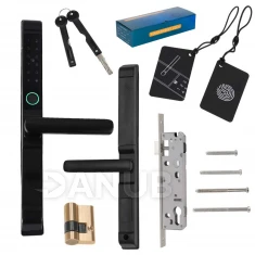 Elektronikus kombinációs zár ajtókilincs kódkártyával és ujjlenyomattal