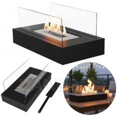 Szabadon álló bio-üzemanyagú kandalló – füstmentes