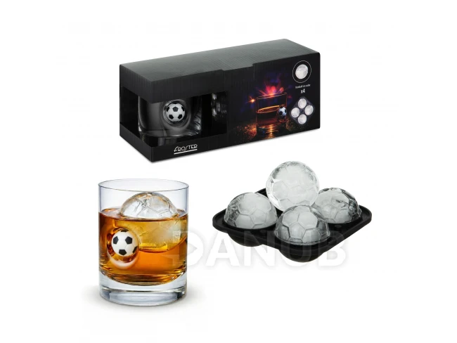 Rajongói szett – whiskys pohár labdával és labda alakú jégforma