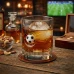 Whiskys pohár futball labdával