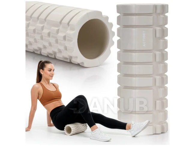 Masszázs henger/roller – közepesen kemény – világosszürke