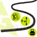 Erősítő kötél erőnléti edzéshez/crossfithez – 9 m – fekete