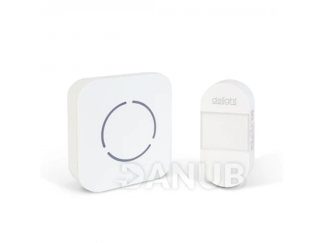 Digitális elem- és vezeték nélküli csengő - Kinetic - fehér - kék LED