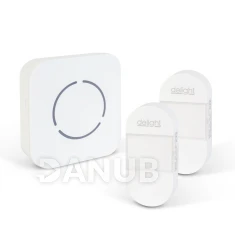 Digitális elem- és vezeték nélküli csengő - Kinetic - 2 kültéri - fehér - kék LED