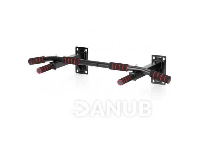 Fali húzódzkodó rúd – acél – teherbírás 250 kg – piros-fekete