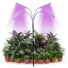 LED lámpa növények növekedéséhez, 4 panel - időzítő és távirányító - USB