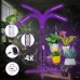 LED lámpa növények növekedéséhez, 4 panel - időzítő és távirányító - USB