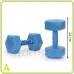 Egykezes súlyzók - 2 db - 2x2,5 kg - kék