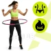 NBR habbal bélelt hula hoop, 88 cm átmérőjű, összecsukható, szürke‑rózsaszín