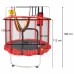 Gyerek trambulin kiegészítőkkel - 150 cm - piros