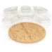 Tálalótálca 6 tálkának – forgatható – kerek – 30 cm – bambusz