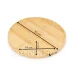 Tálalótálca frissítőhöz – forgatható – kerek – 33 cm – bambusz