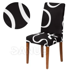 Univerzális szék huzat – fehér fekete alapon