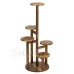 Fa virágállvány 6 polccal - 87 cm - barna