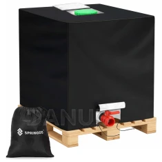 Esővíztartály fedél Mauser 1000 L-hez - fekete