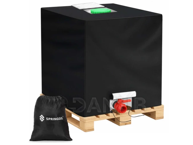 Esővíztartály fedél Mauser 1000 L-hez - fekete