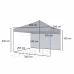 LUARO kerti pavilon - 3x3m - fekete LUARO kerti pavilon - 3x3m - fekete