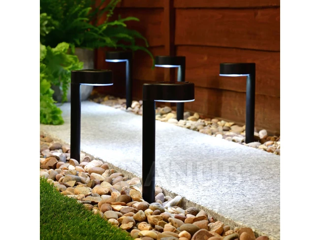 Leszúrható szolár lámpa - 1 LED - fekete - 31,5 x 7 x 9,5 cm