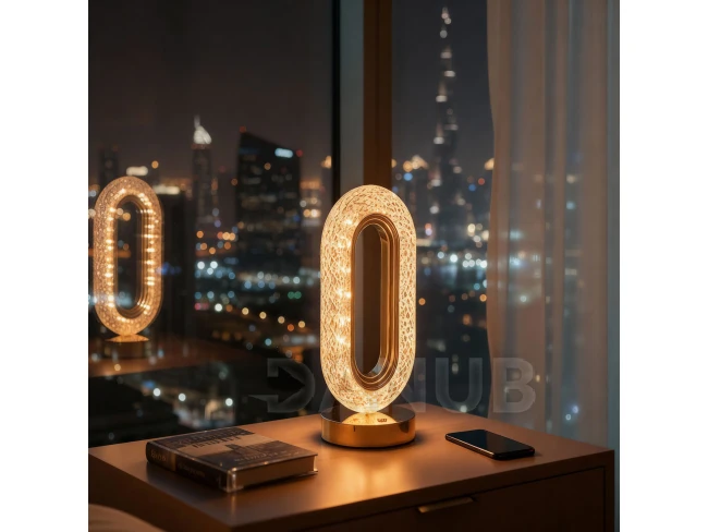 Asztali lámpa - arany - állítható színhőmérséklet, fényerő - akkumulátoros - USB