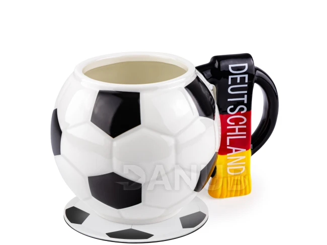 Focis bögre sállal Németország és focis alátét