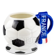 Focis bögre sállal Franciaország és focis alátét