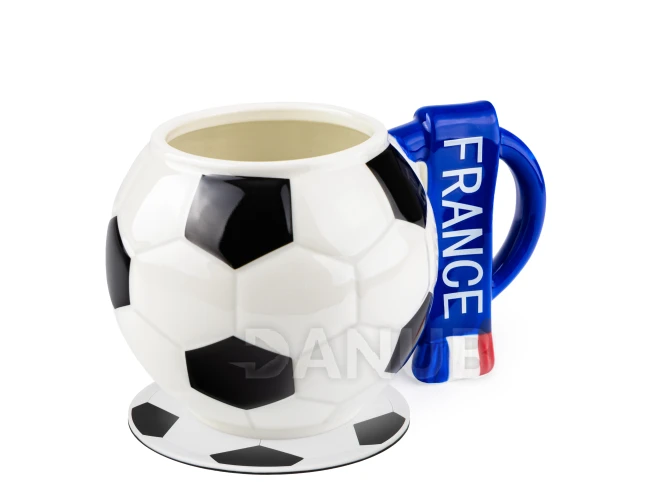 Focis bögre sállal Franciaország és focis alátét