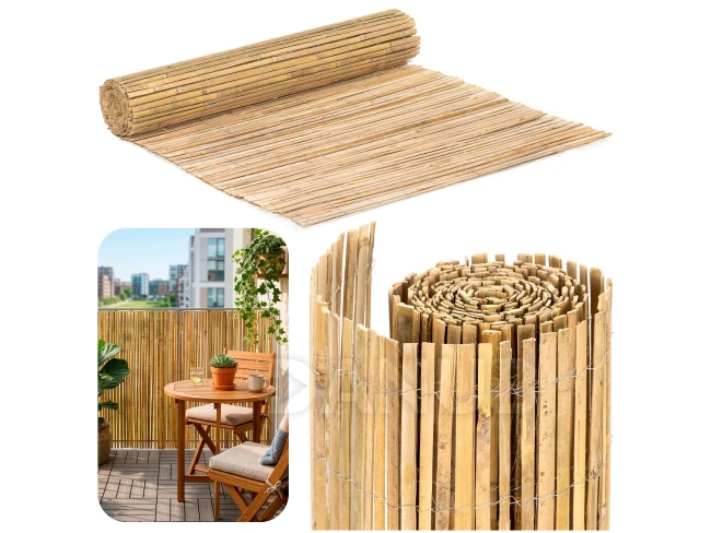 Bambusz szőnyeg/függöny erkélyre és kerítésre – 1,8 x 5 m Bambusz szőnyeg/függöny erkélyre és kerítésre – 1,8 x 5 m