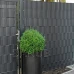 Kerítésárnyékoló szalag – 450 g/m² – 50 m x 4,75 cm – antracit + 20 db rögzítőkapocs