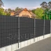 Kerítésárnyékoló szalag – 450 g/m² – 50 m x 4,75 cm – antracit + 20 db rögzítőkapocs