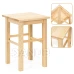 Fa emelt szék – 30x30x43,5 cm – világosbarna