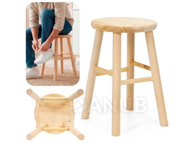 Fa bisztrószék – 27 x 30,5 x 44 cm – világosbarna