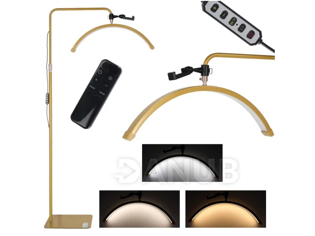 Árnyékmentes LED szempilla-hosszabbító lámpa, 36 W – arany