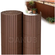 PVC erkélyszőnyeg – 100 x 500 cm – barna