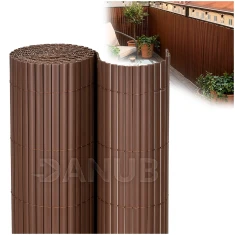 PVC erkélyszőnyeg – 100 x 400 cm – barna