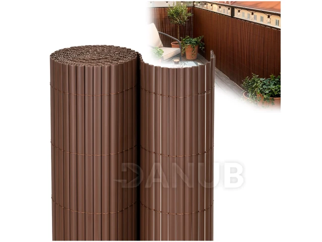 PVC erkélyszőnyeg – 100 x 400 cm – barna