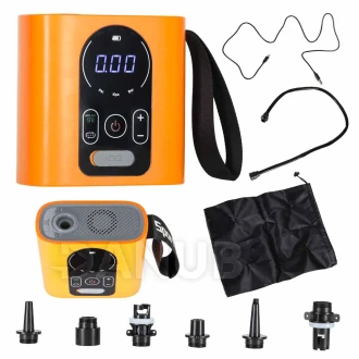 Vezeték nélküli akkumulátoros pumpa SUP deszkához, USB, 22 PSI, 140 W, cserélhető fejekkel