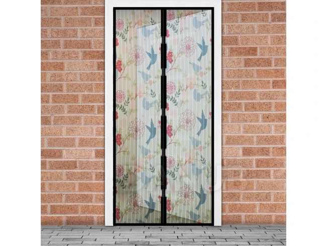 Szúnyogháló ajtóra - mágneses - 100 x 210 cm - madárkák