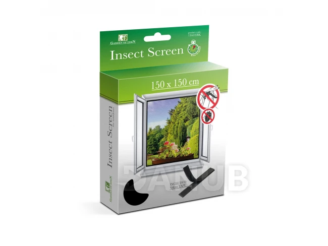 Szúnyogháló ablakra - 150x150cm - fekete